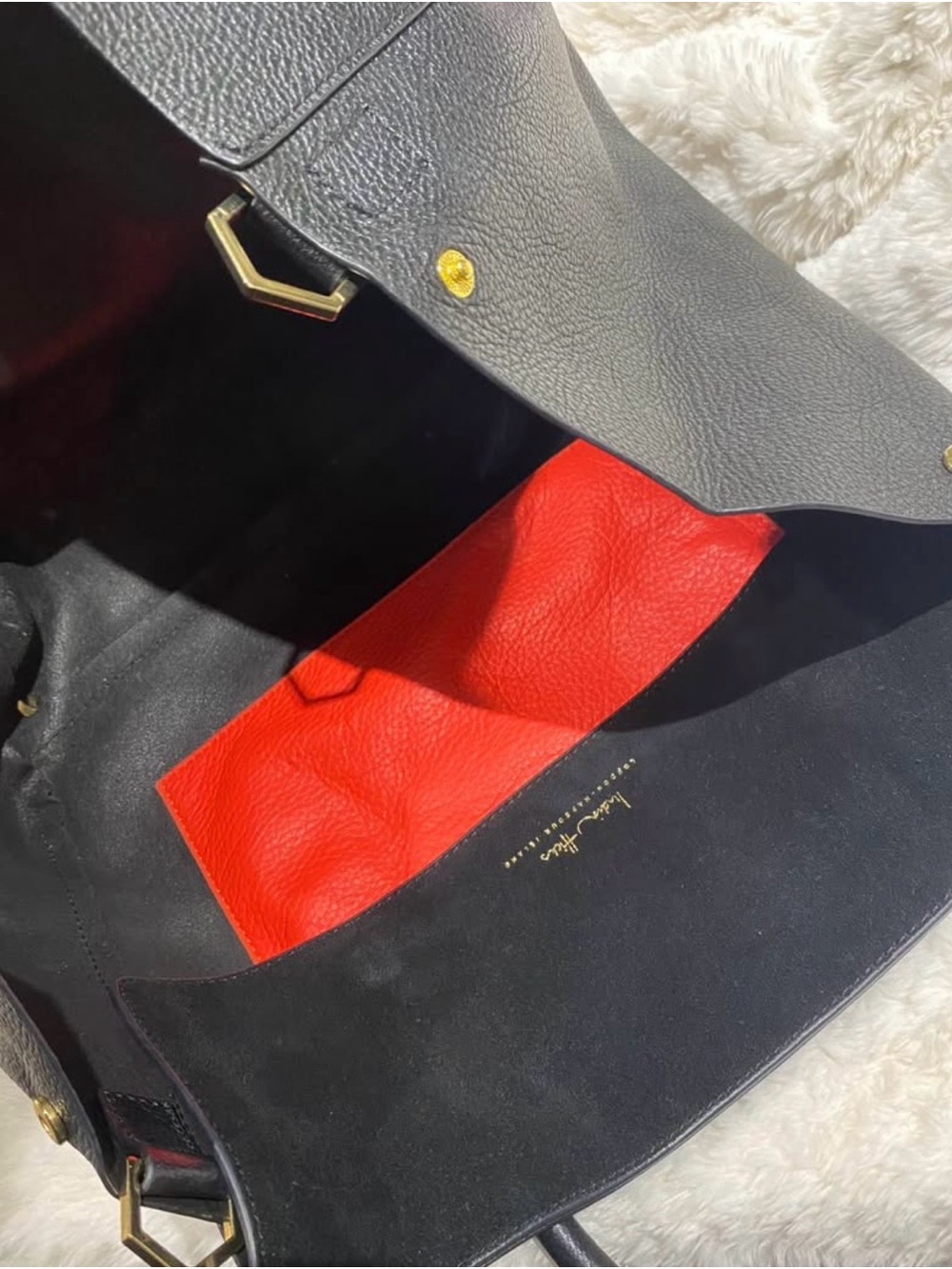 India hicks Black Tote Bag with Top Flap - Picture 7 of 7